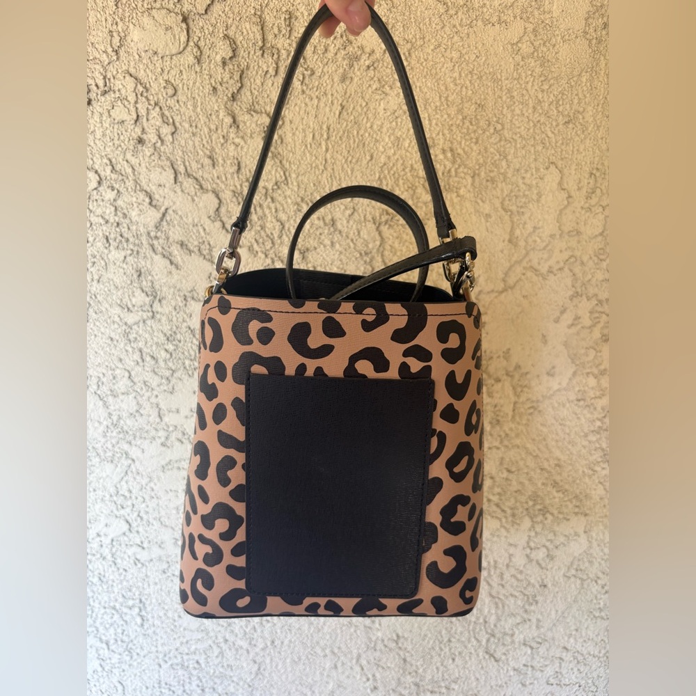 Kate Spade Leopard Print Crossbody Bucket Bag - Picture 5 of 9